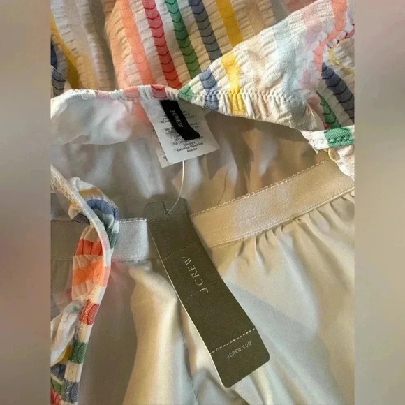 NWT• J.CREW Multi color Searsucker ruffle sleeve one piece swimsuit size 6 - Picture 5 of 6